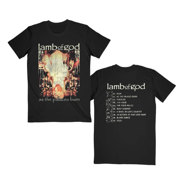 As The Palaces Burn Vintage Tracklist Tee
