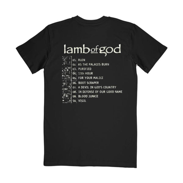 As The Palaces Burn Vintage Tracklist Tee