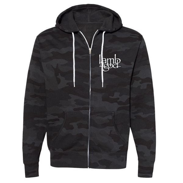 Skeletal Bird Zip Hoodie