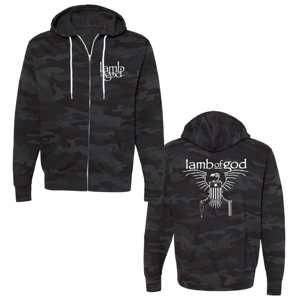 Skeletal Bird Zip Hoodie